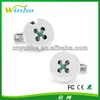 Sterling Silver Button Cufflinks with Hunter Green Thread