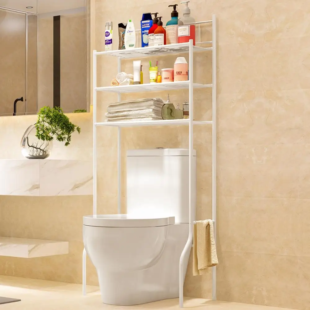 2 Shelves Spacesaving Bathroom Shelving Unit,Over The Toilet Storage