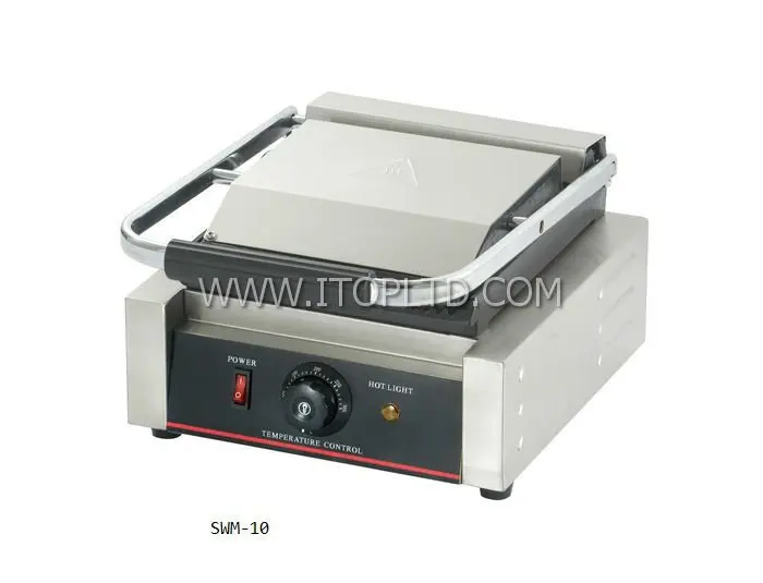 1800W Cast Iron Non-Stick Plate Electric Contact Grill High Quality Panini Sandwich Maker for Outdoor Household and Car Use