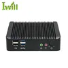 X86 Intel Computer 2 LAN Barebone Nano ITX Fanless J1900 Mini PC With Mic And Audio For Digital Signage