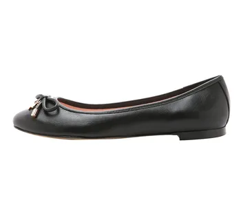 black flat shoes with bow
