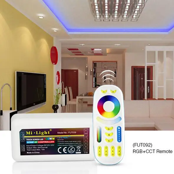 Mi Light FUT039 Wireless 2.4G 4-Zone RF Wireless RGB+CCT LED Controller for RGB CCT Led Strip Light