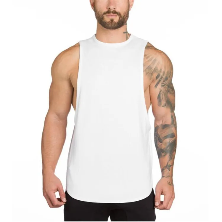 Wholesale Sleeveless Custom Sports Workout Muscle Fitness Deep Cut Tank ...