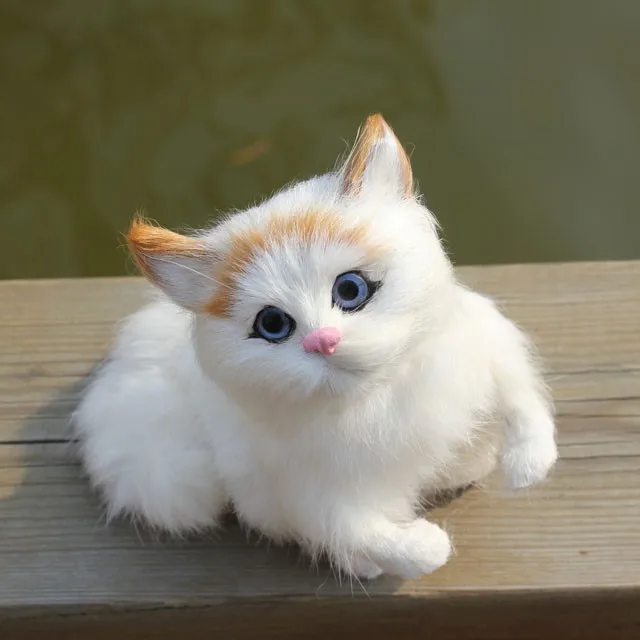 Super Cute Simulation Cats Furry Kittens Doll Toy - Buy ...