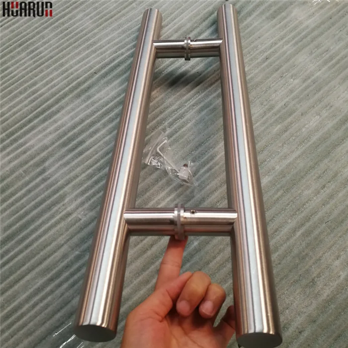 Commercial Stainless Steel 304 Glass Door Handle / H Type Double Side