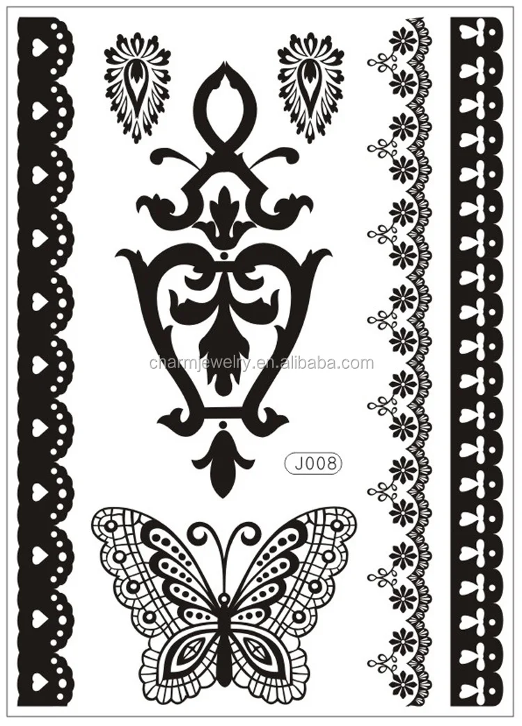 1pc fashion flash waterproof tattoo women black ink henna jewel 1pc fashion flash waterproof tattoo women black ink henna jewel