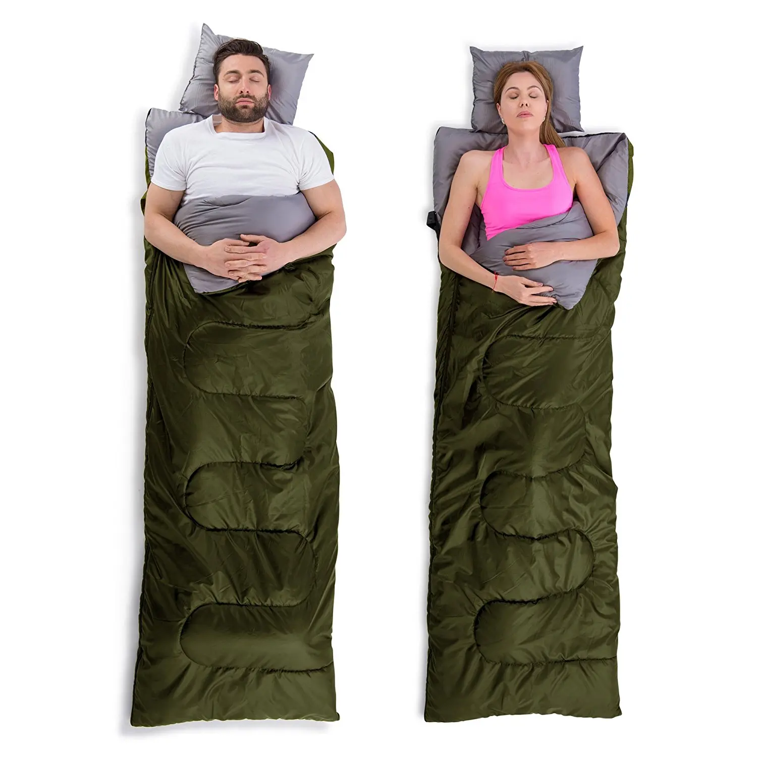 Double Lauren Waterproof Cold Weather Adults Sleeping Bag For