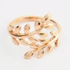 2SHE jewelry ring rose gold plated leaf shape adjustable ring