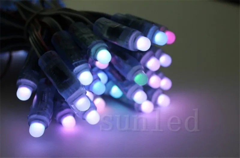 8mm 12mm Addressable Matrix Bullet Pixel Ws2811 RGB LED String Point Light