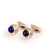 Marlary Personalised 18K Gold Plated Solid Stone Cufflinks Gentleman Wedding Cufflinks