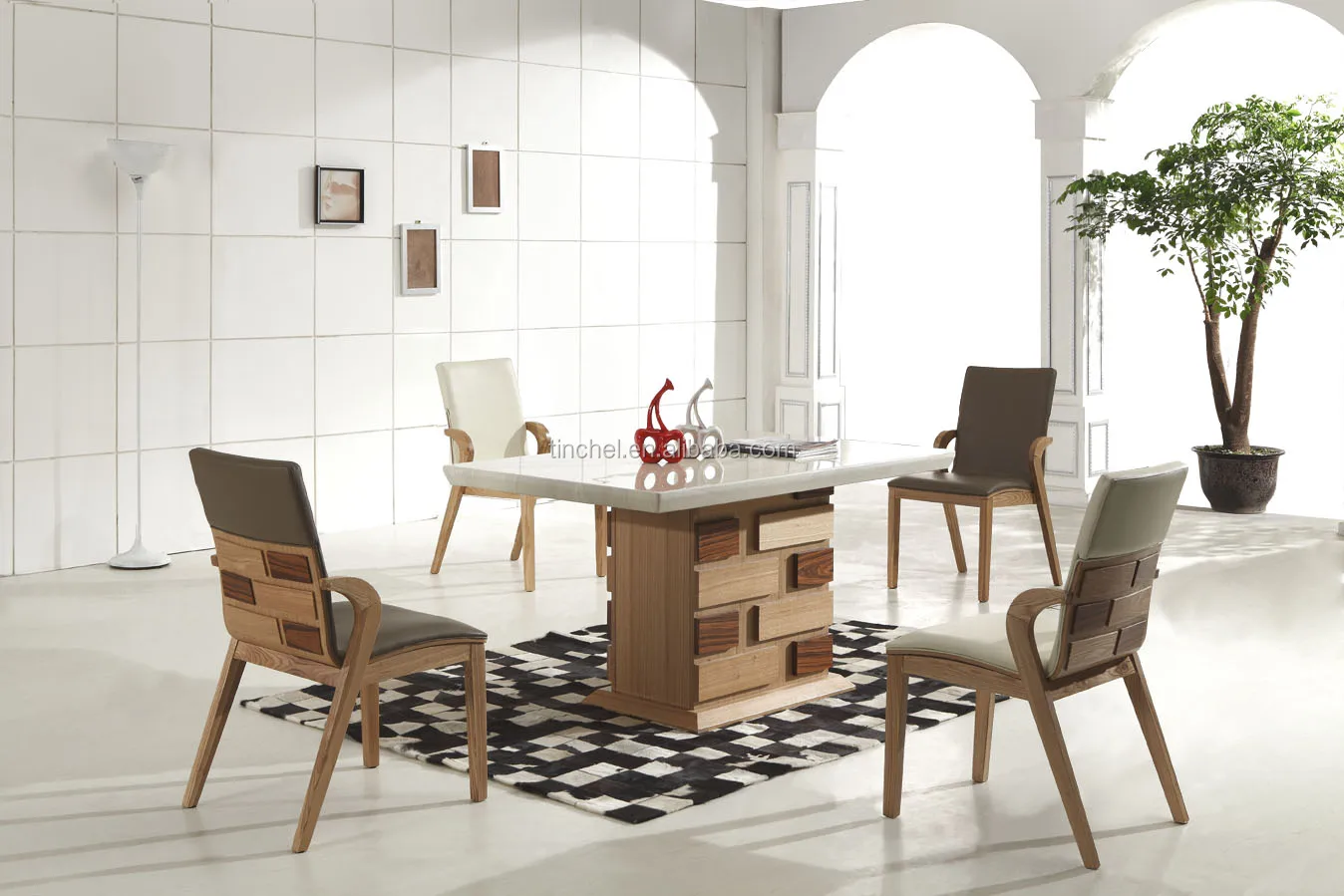 Moderne houten eettafels: modern design eetkamer meubels mahonie ...