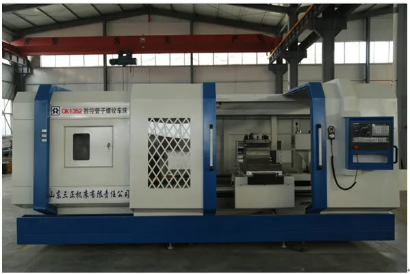 QK1352 cnc 808d máquina de torno de roscar de tubos para tornear metal en china