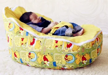 Lovely Cartoon Bear Bean Bag Kids Toddlers Beanbag Chair With Harness And 2 Upper Cover Tops High Quality Baby Sofa Beds