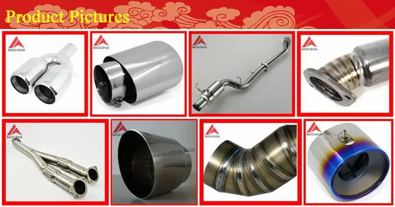 Exhaust Pipe Tip Extension Tail Gas Piping Titanium 66mm Inlet 76mm
