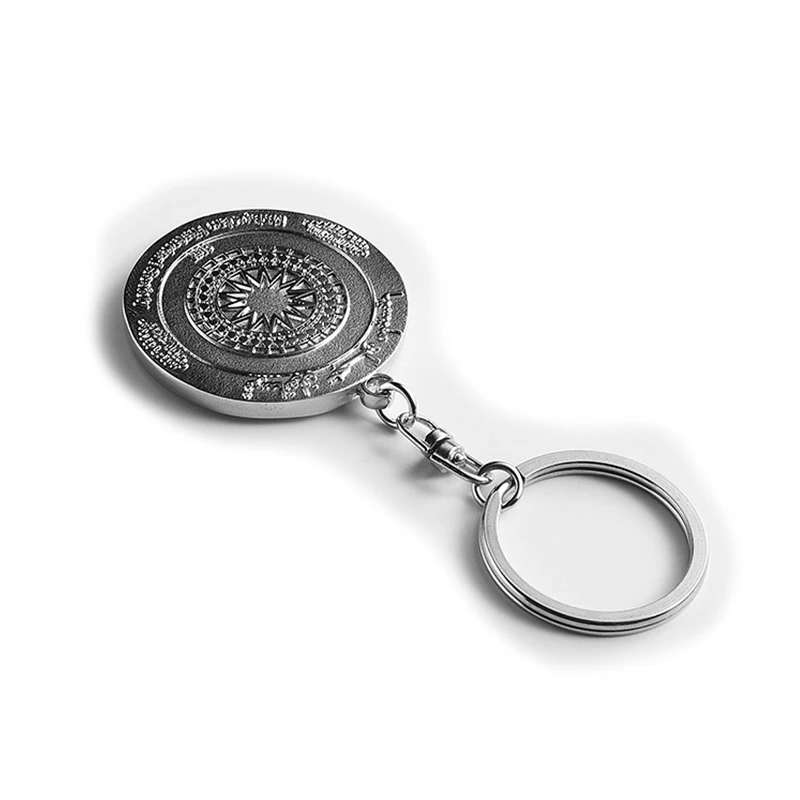 High Quality 3d Keychain Luxury Round Metal Key Chain Accessories With
