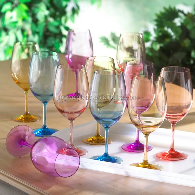 Guangzhou Supplier Wholesale Glassware Colored Wine Glasses Buy
