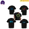 Cheap flexible flash/flashing el ladies tshirt with AAA battery pack