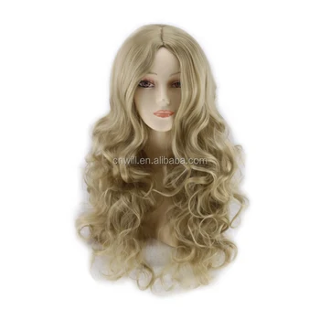 girls long blonde wig