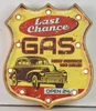 "LAST CHANCE GAS NEXT SERVICE 100 MILES" METAL & PLASTIC LED WALL DECORATION