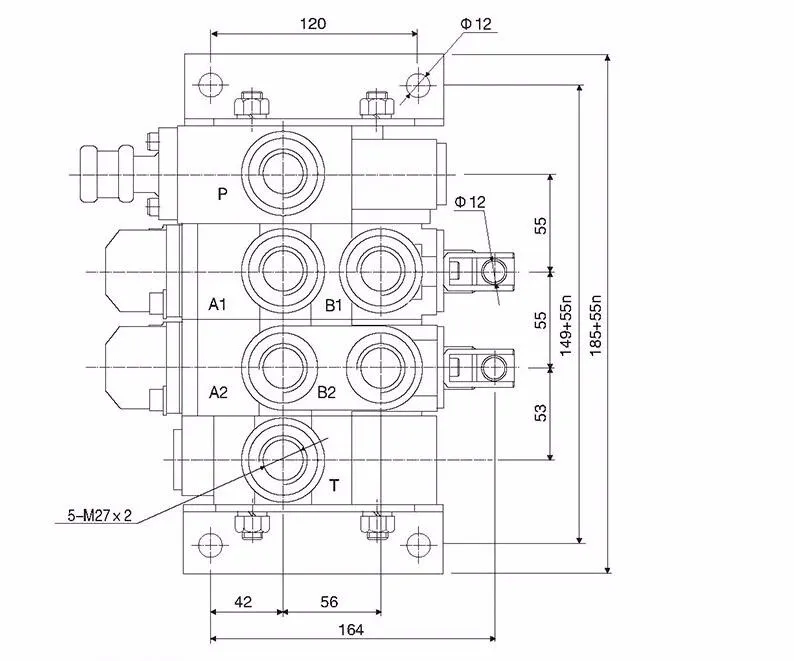 Sectional Hydraulic Manual Directional Valve For Forklift Excavator ...