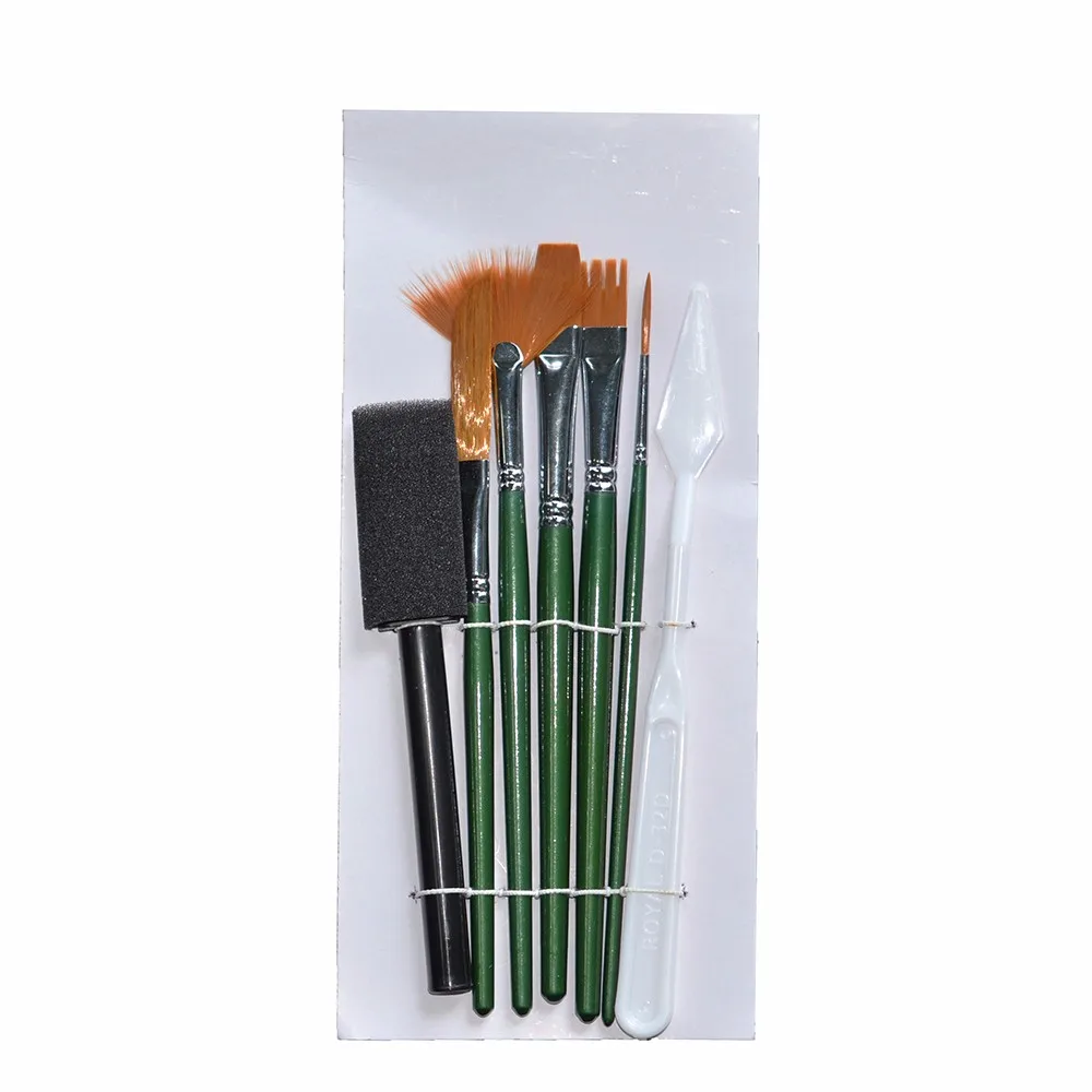 artist nylon paint brush set for