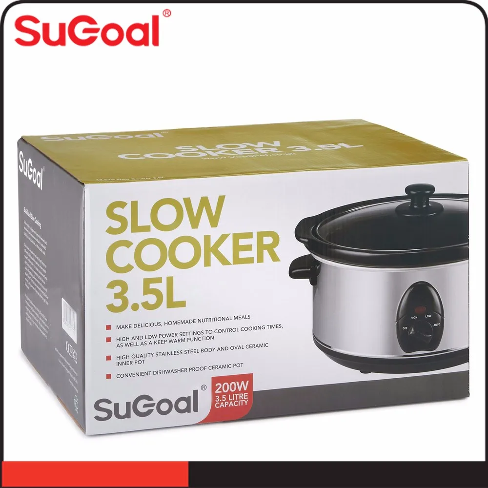 4.5l 200w Ceramic Inner Pot Electric Slow Cooker Buy Ceramic Inner