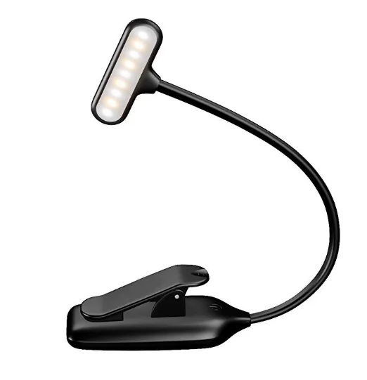 
Amazon Hot sale black new type of mini 9 LED Gooseneck USB rechargeable book light 