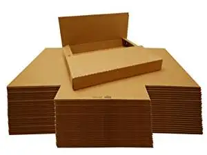 100 Cardboard LP Sleeve Boxes - 17-1/8" x 14-1/8" Variable Depth Outer Sleeve Mailer & Vinyl Box Set Mailer - 12BCOW (BOXES, SHIPPING)