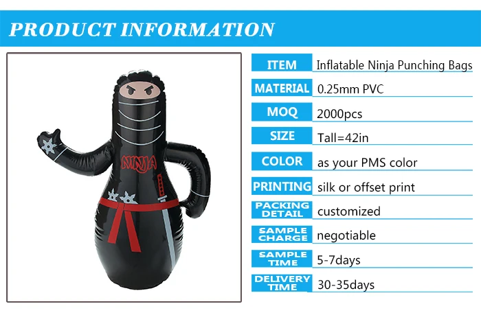 inflatable ninja punching bag