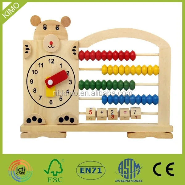 wooden calculator toy