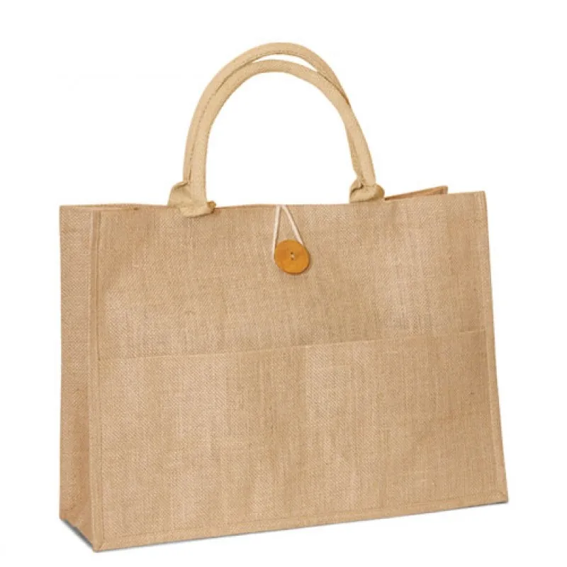 Ecofriendly Customized Reusable Waterproof Extra Large Collapsible Fruit Jute Shopping Bag