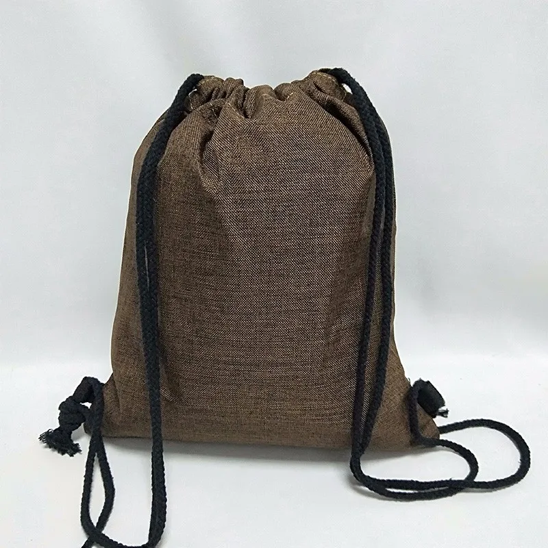 优质定制实用麻袋男士女士帆布户外抽绳袋运动背包