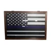 Custom Product Military Challenge Coin Display Rack US Wood Thin Blue Lives Flag for Army