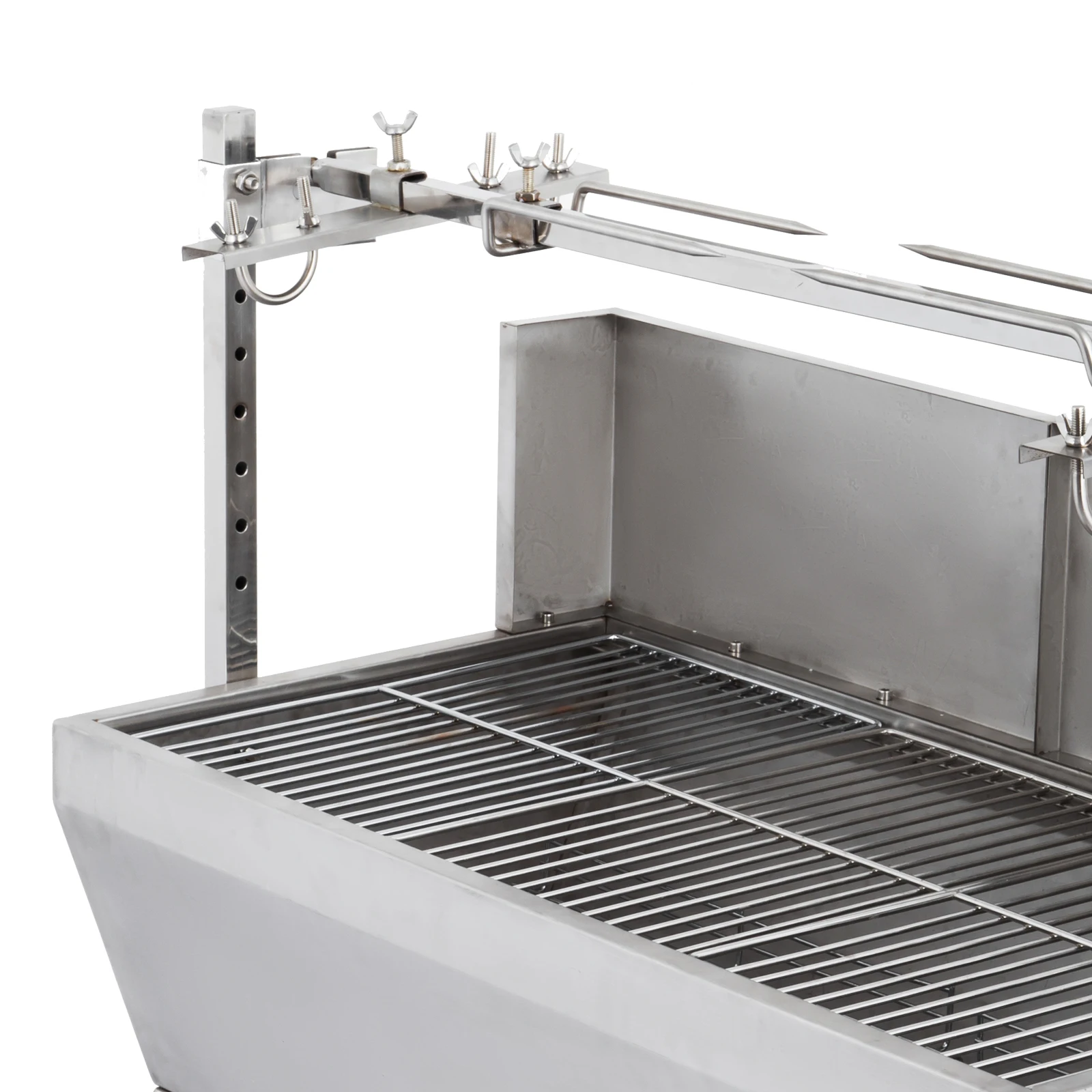 132 Lbs Bearing Lamb Spit Roaster With Electric Motor Grill Rotisserie