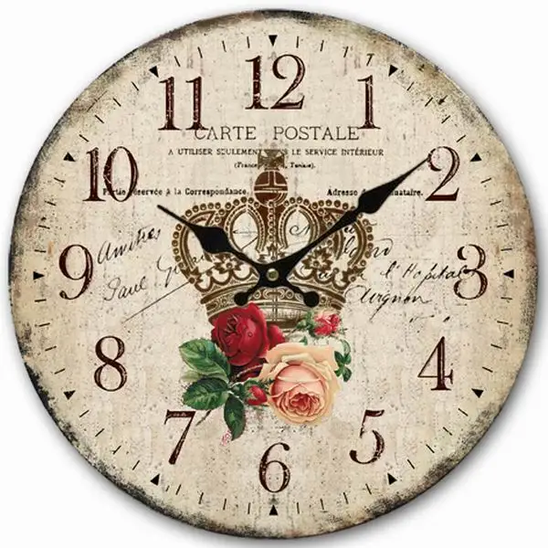 French Aged Colored Shabby N Chic Wall Clock Different Shape For