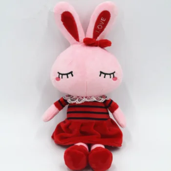 red bunny stuffed animal