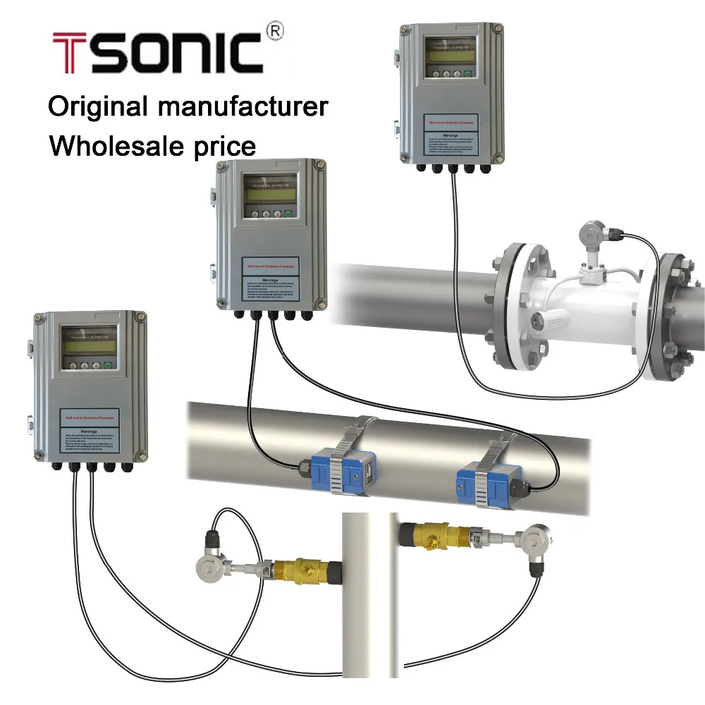 Tsonic Tuf2000m Blue Cheap Quantitative Control Plc And Dcs Oct Pulse Output Flanged Ultrasonic