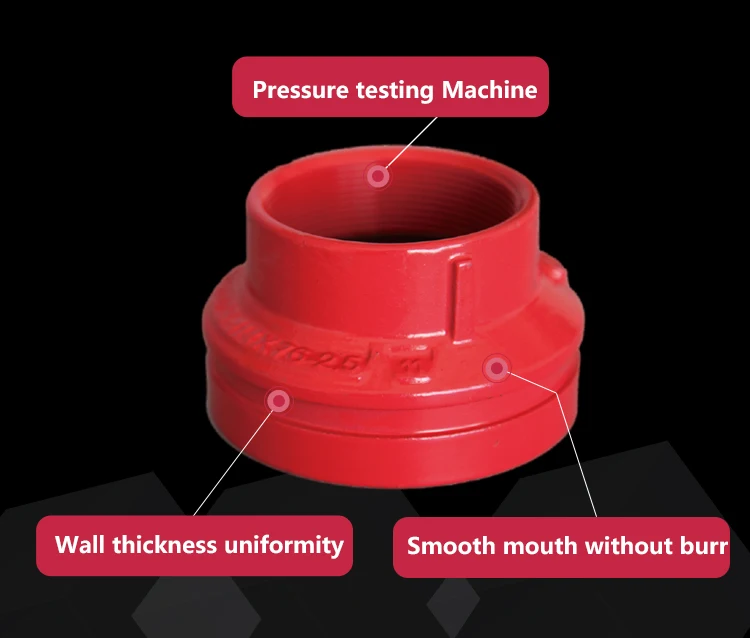 Ductile Iron Grooved Pipe Fittings And Couplings Joint Coating 11.25