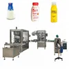 YB-YGX4 Auto Yogurt milk juice bottle filling capping shrink machine