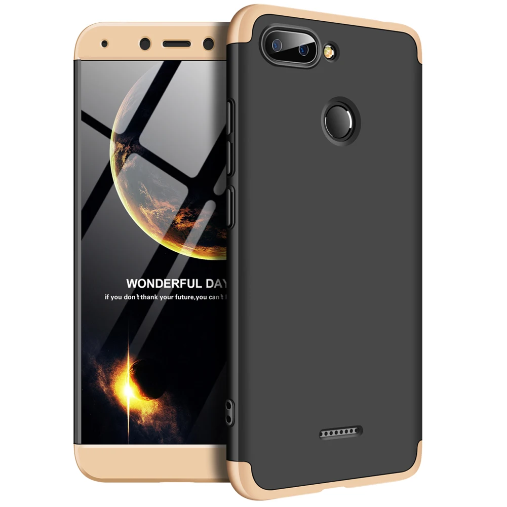 360 cover Removable 3in1 Hard PC Shield Back Cover Case for Xiaomi Redmi 6