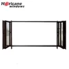 CSA NFRC AS2047 standard modern louvered veranda three panel wooden color internal glass aluminum bifold doors
