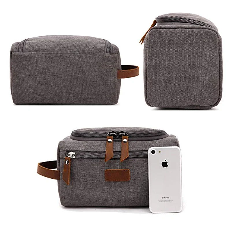 Tsa Approved Makeup Organizer Eco Friendly Canvas Shaving Dopp Kit