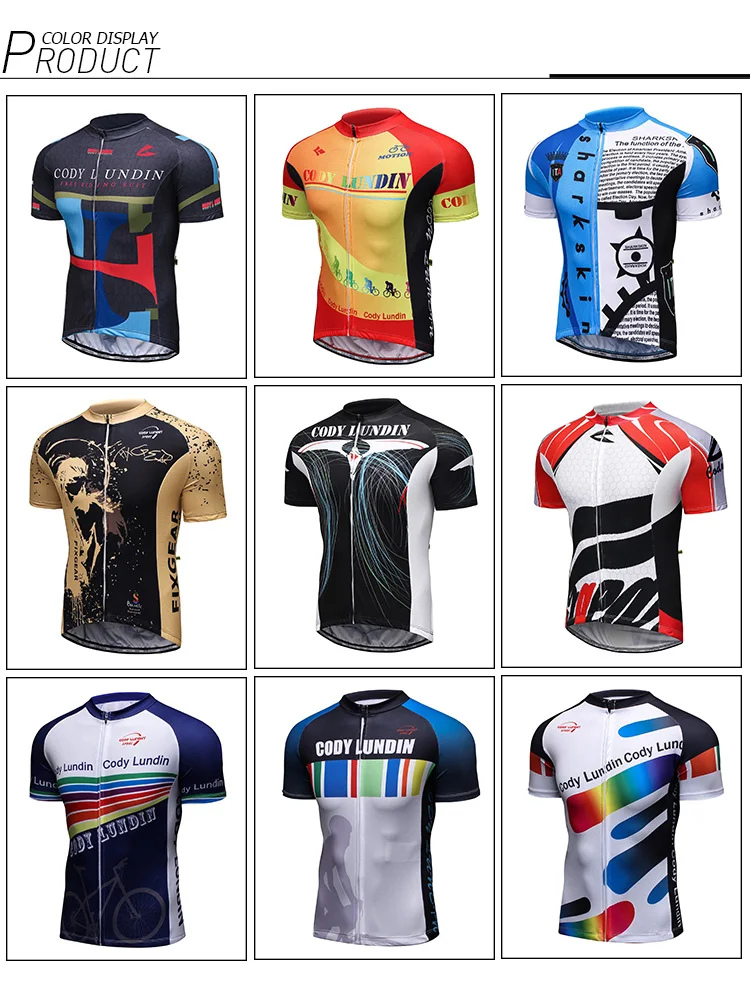 100 Polyester Sublimated Printing Cycling Jersey Custom Wholesale Anti