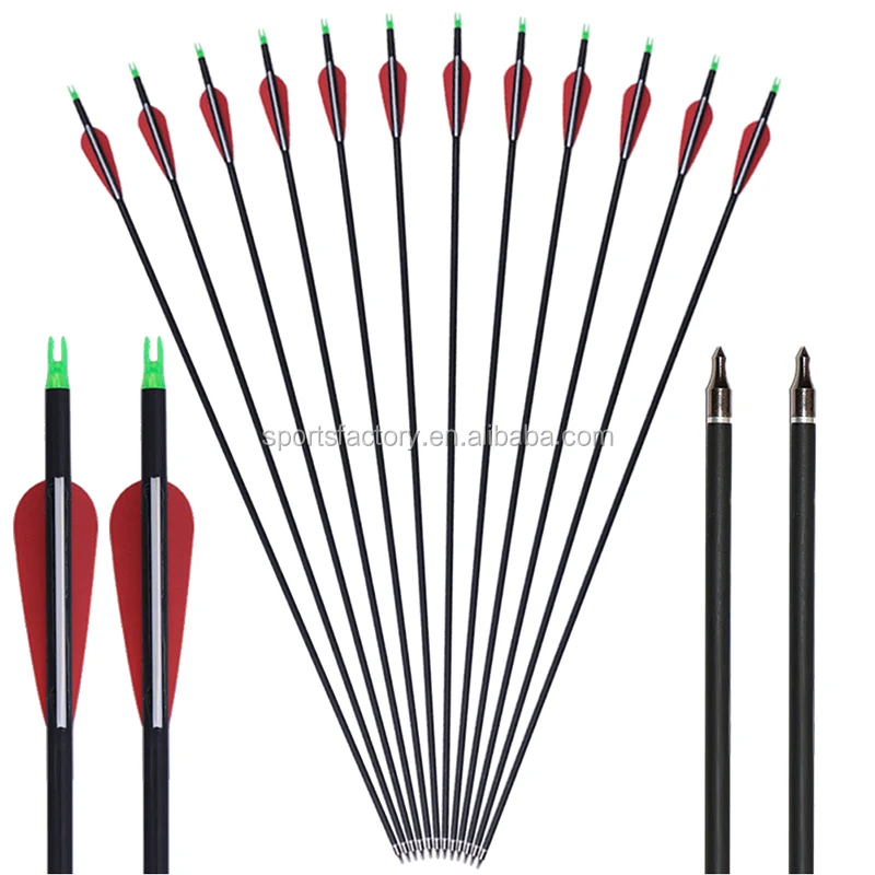 Archery Arrows Hunting Carbon And Fiberglass Arrows For Compound Bows