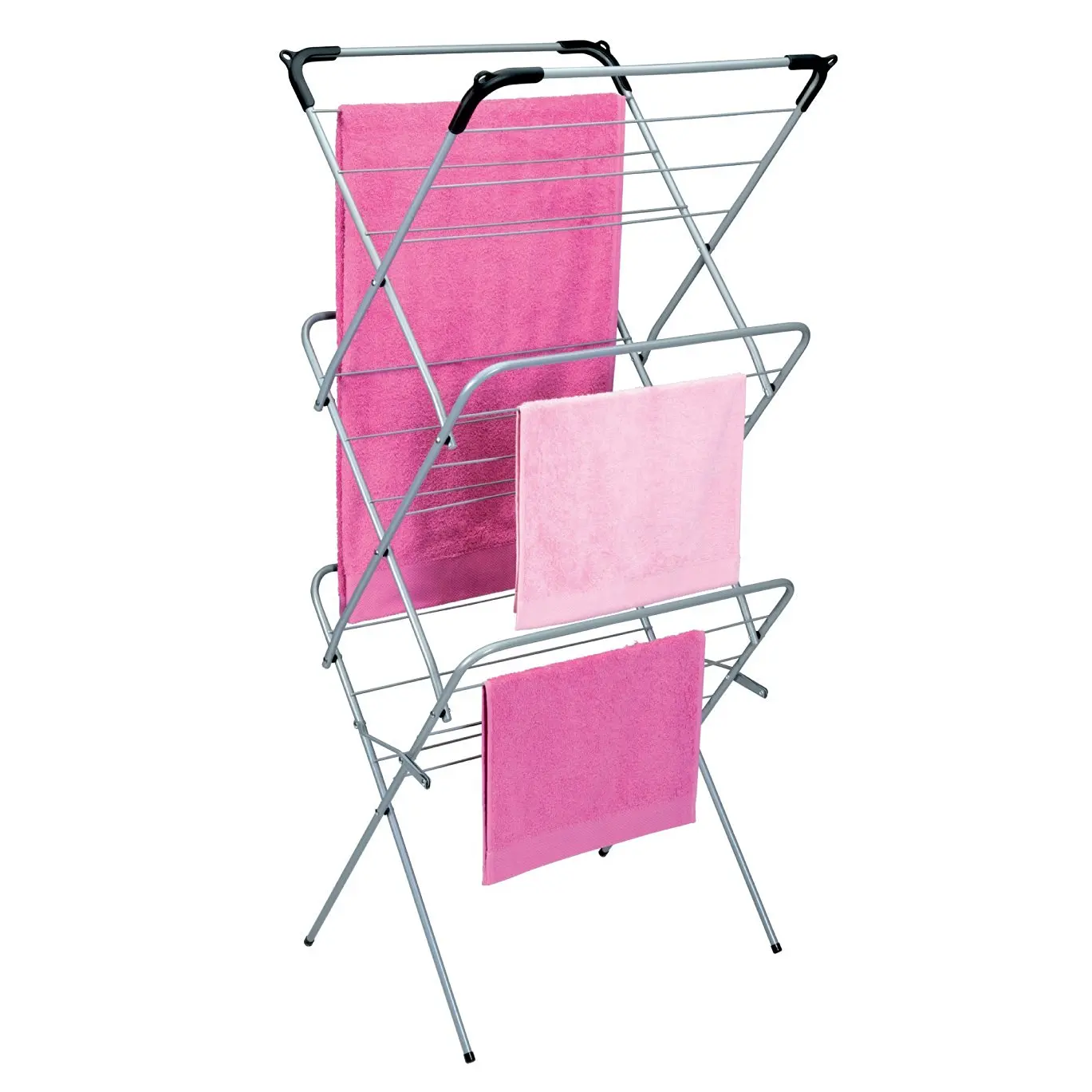 3 tier Concertina Clothes Horse Laundry Airer Washing Dryer 30ft Drying Space **