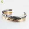 Personalized jewelry custom engraved letter name metal cuff bracelet bangle inspirational cuff bracelet