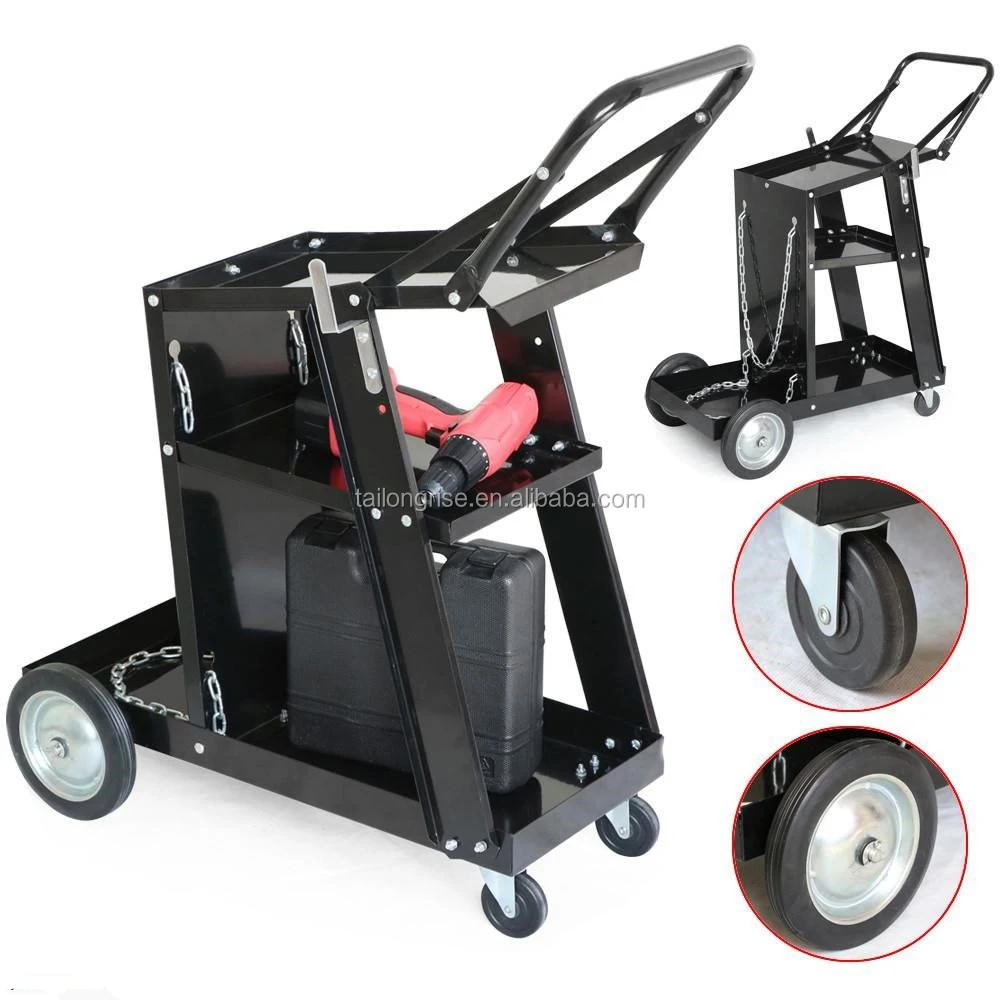 Welding Machine Cart Welder Mig Tig Universal Welding Cart With 3tiers
