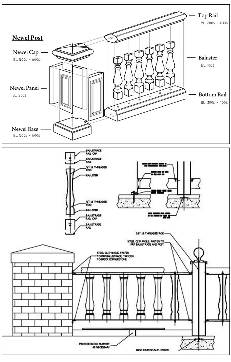 marble baluster railings