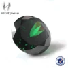 Wuzhou factory price 2mm AAA round diamond cut green cubic zirconia