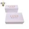 book shape makeup gift box with magnet open brush set white gift box cosmetic packaging boxes with EVA foam insert